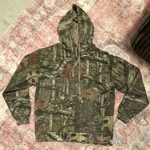 Outdoor Life Camouflage Brown Green Pullover Hoodie Size Small Men’s Regular